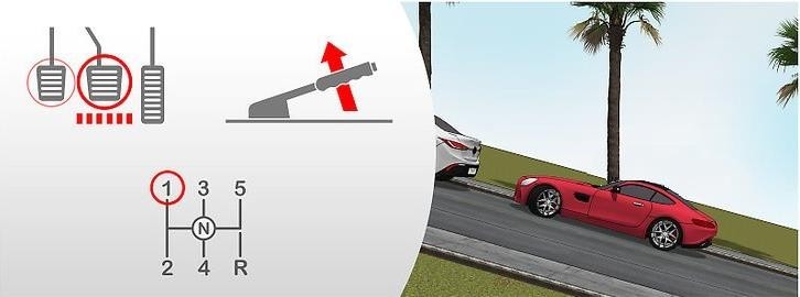 Hình 3-9: Dừng xe trên dốc lên